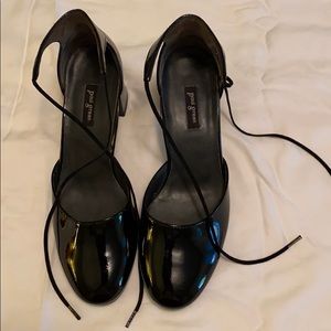 Paul Green Black Patent leather sandals, sz 38